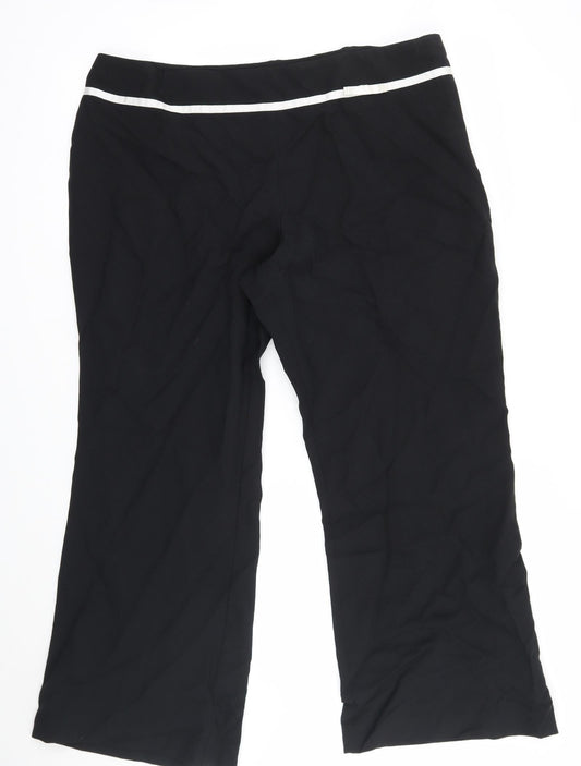 essence Womens Black Trousers Size 18 L25 in