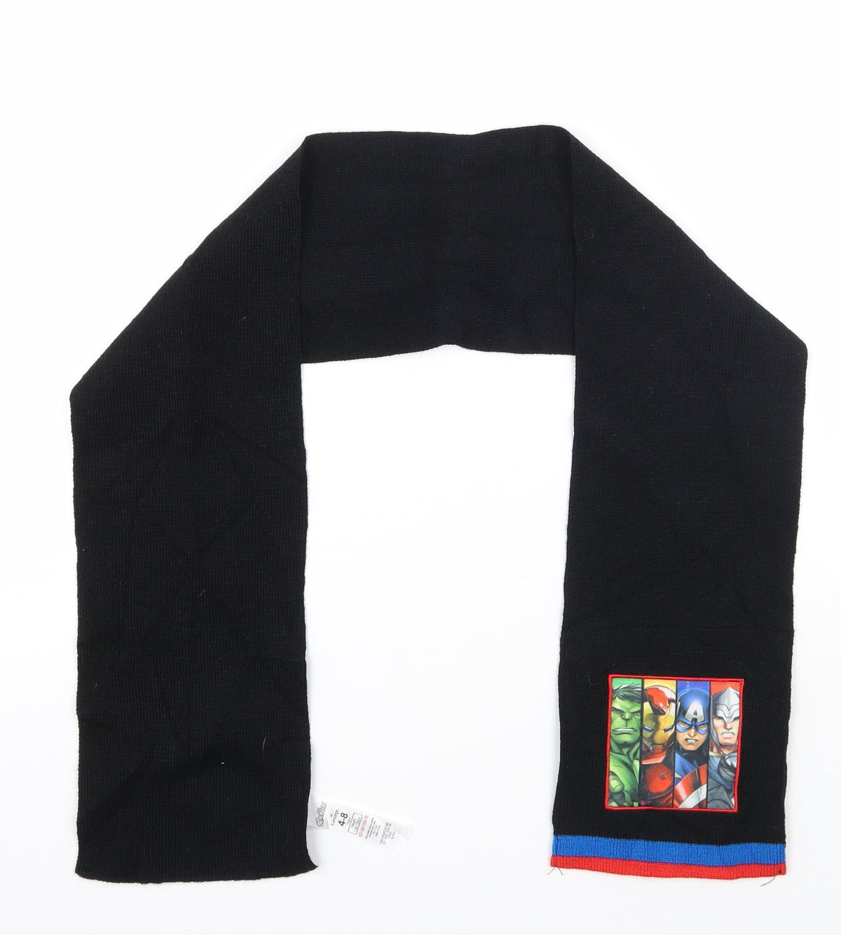 George Boys Black Geometric Scarf One Size