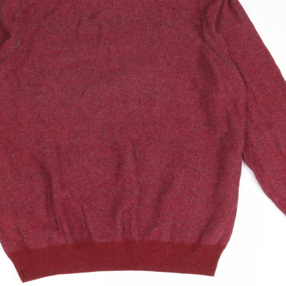 m&s Mens Red Pullover Jumper Size M
