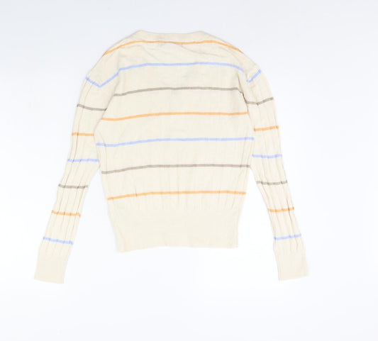 Womens UK Size S m&s Beige Pullover Jumper