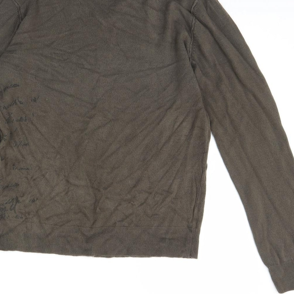 River Island Mens Green Pullover Jumper Size L