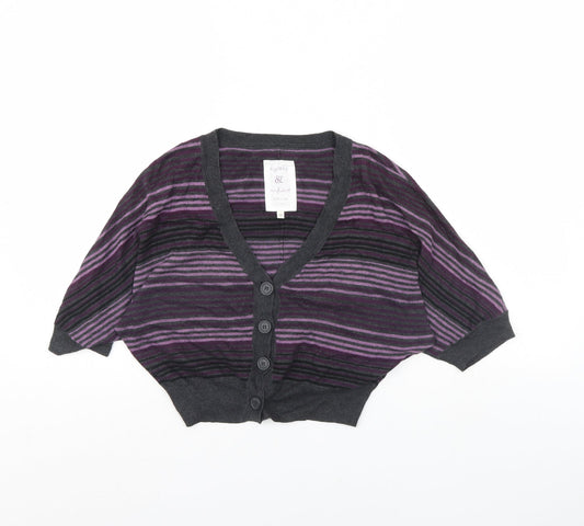 Womens UK Size 8 OPUS Purple Cape Jumper