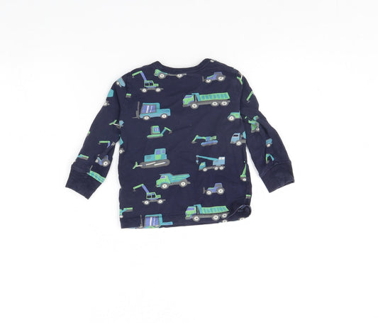 NEXT Baby Blue Spotted Basic Blouse Size 12 Months - Tractor