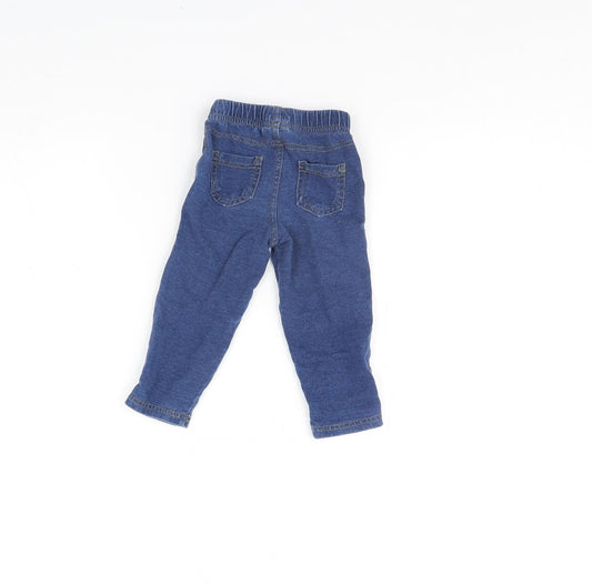 Mini Club Girls Blue Denim Capri Jeans Size 9 Months