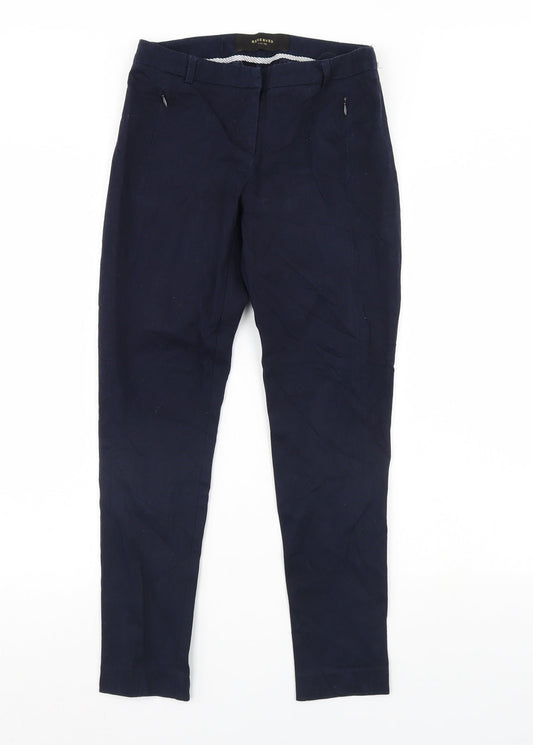 Womens UK Size 8 RESERVED Regular Fit Dress Pants Blue Trousers