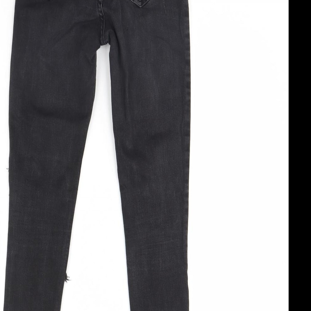 Womens UK Size 8 H&M Regular Fit Skinny Black Jeans