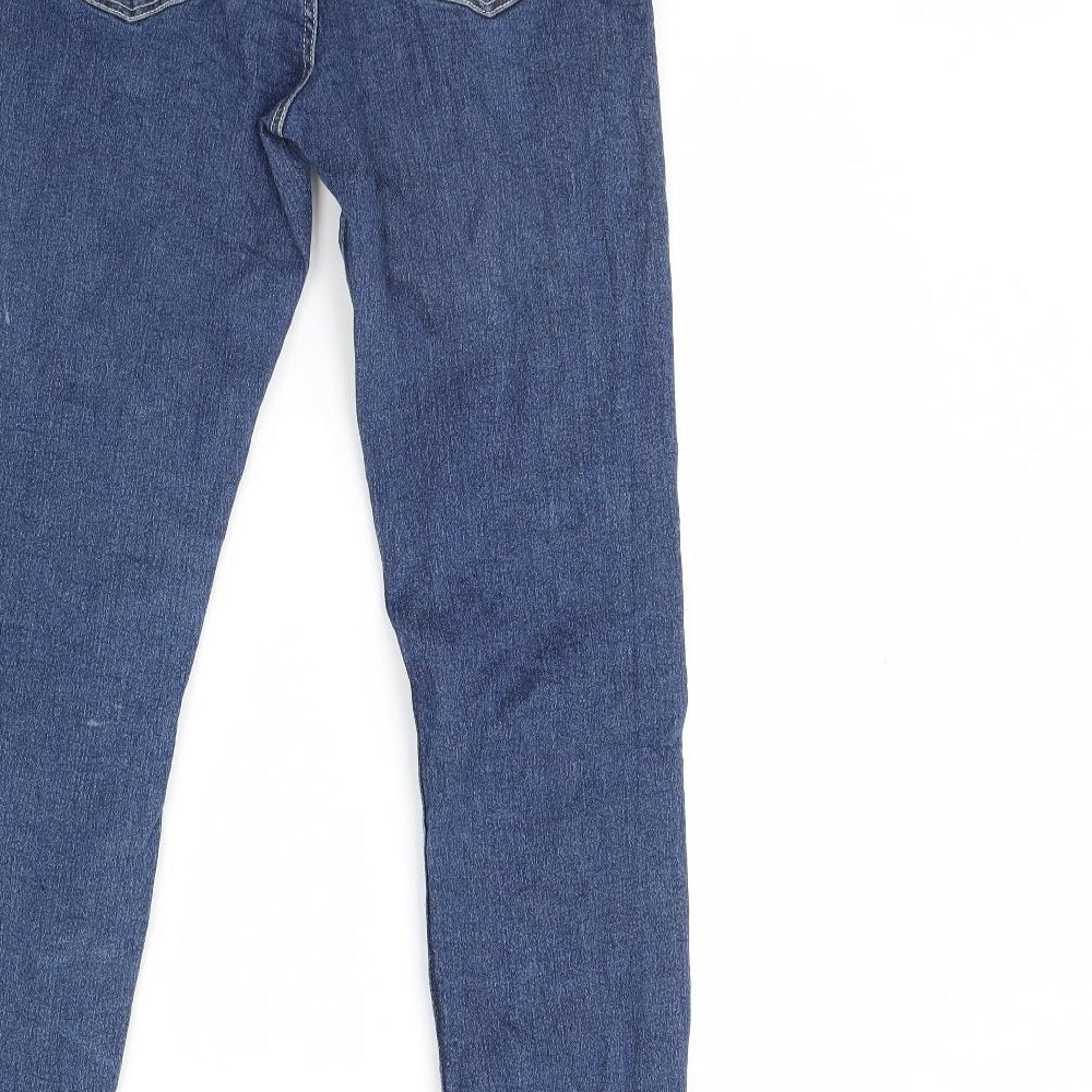 Preworn Girls Blue Denim Skinny Jeans Size 14 Years