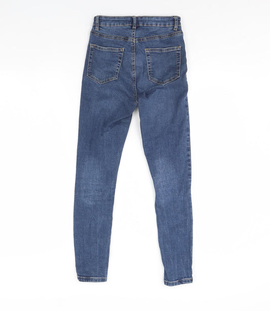 Denim & Co. Womens Blue Denim Skinny Jeans Size 8 L28 in