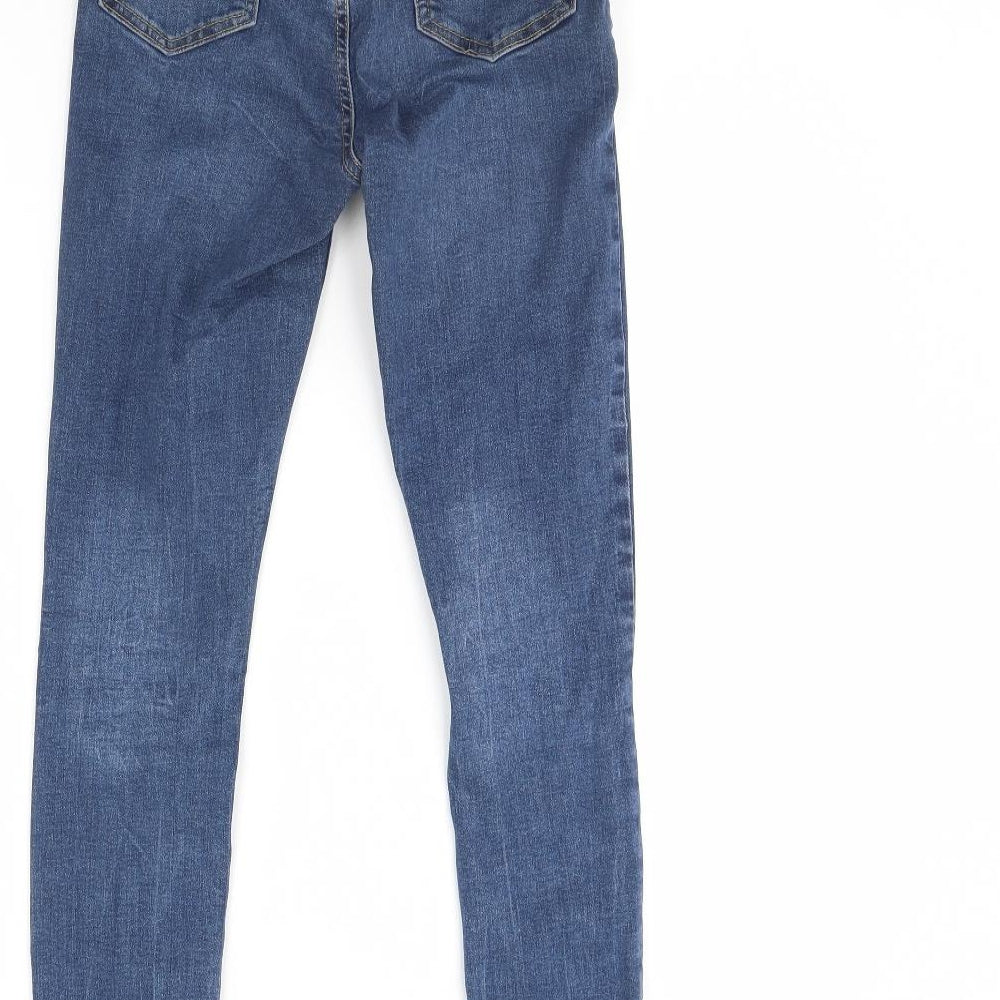 Denim & Co. Womens Blue Denim Skinny Jeans Size 8 L28 in