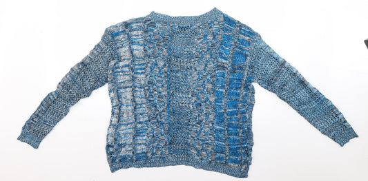 bikbok Womens Blue Pullover Jumper Size XS