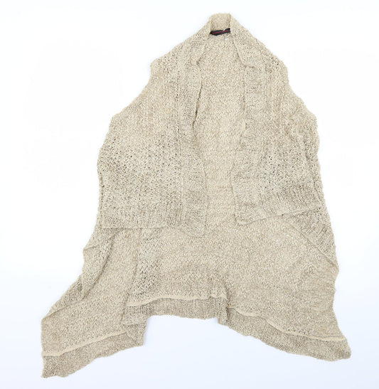Womens UK Size 8 Miss Selfridge Beige Wrap Jumper