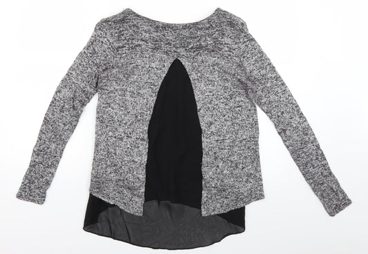 Womens UK Size S New Look Grey Basic Blouse
