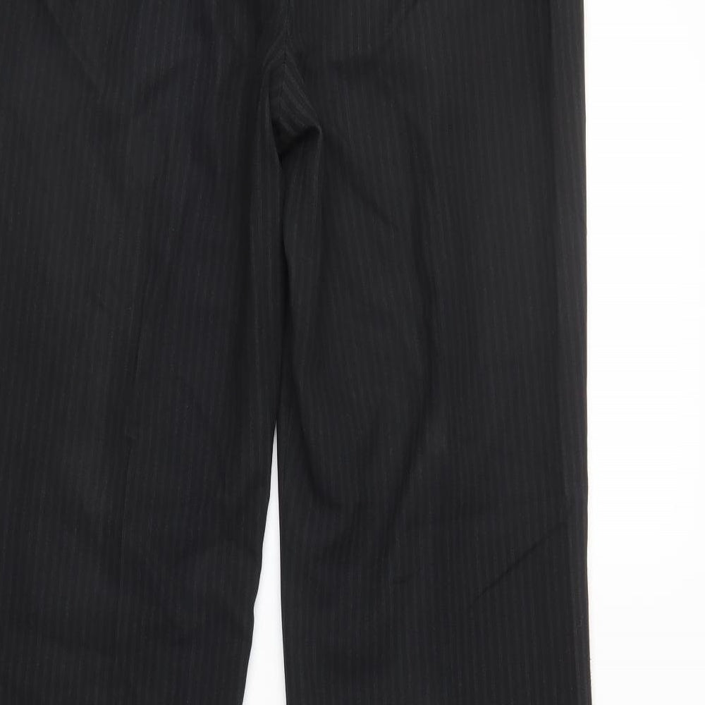 Womens UK Size 12 F&F Regular Fit Black Trousers