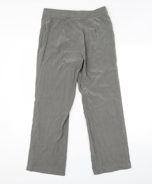 Womens UK Size 12 M&S Regular Fit Green Trousers