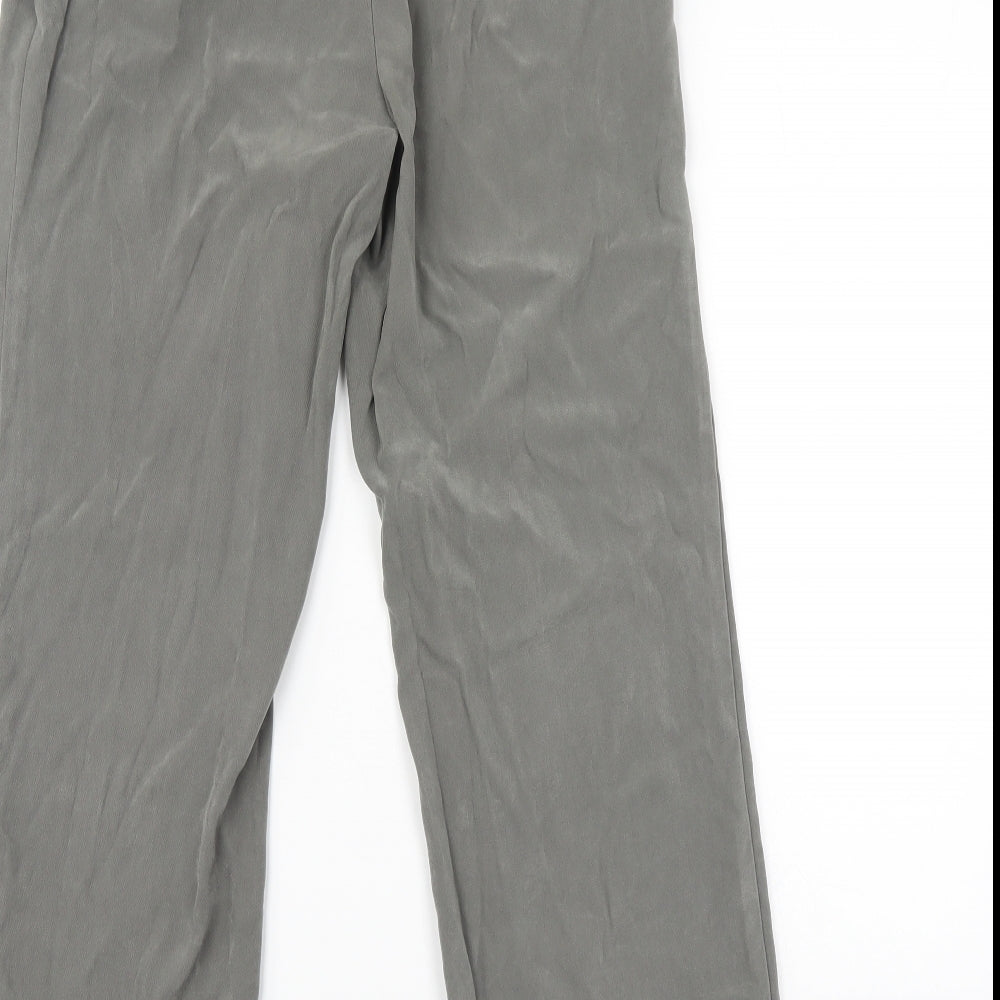 Womens UK Size 12 M&S Regular Fit Green Trousers