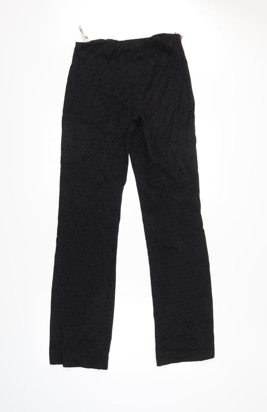Womens UK Size 10 NEXT Regular Fit Black Trousers