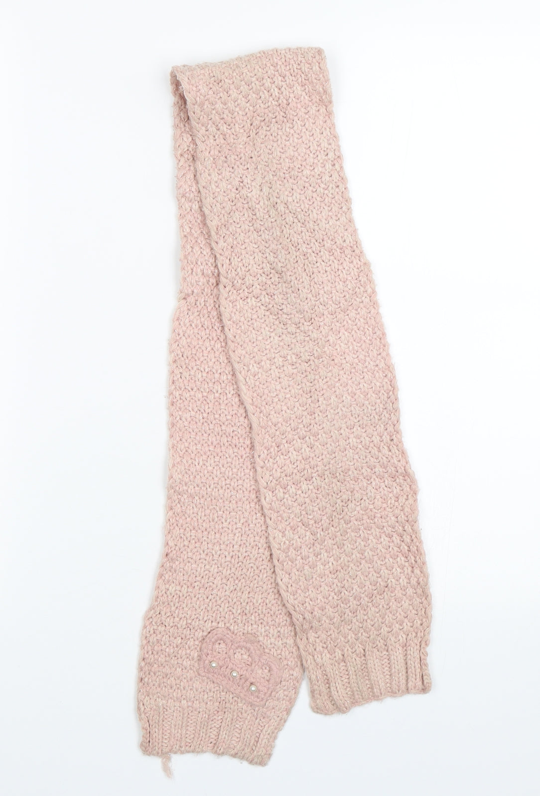 Additional front view of Preworn unisex pink scarf scarves & wraps one size