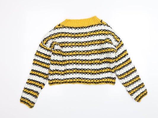 Womens UK Size 6 Topshop Yellow Pullover Jumper