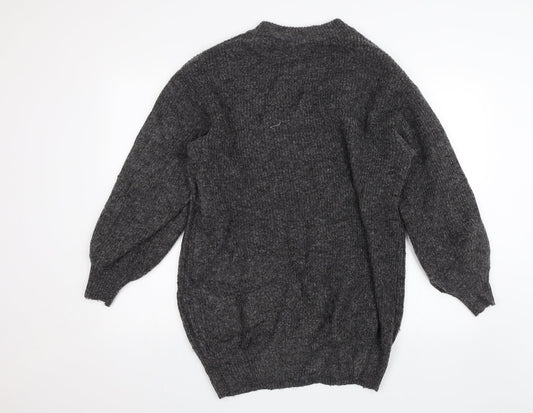 Womens UK Size S Divided Grey Pullover Jumper