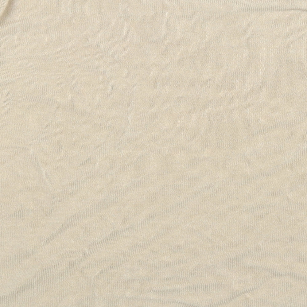 BM Collection Womens Beige Pullover Jumper Size M