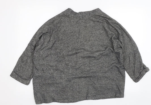 Womens UK Size S Divided Grey Cardigan Jumper