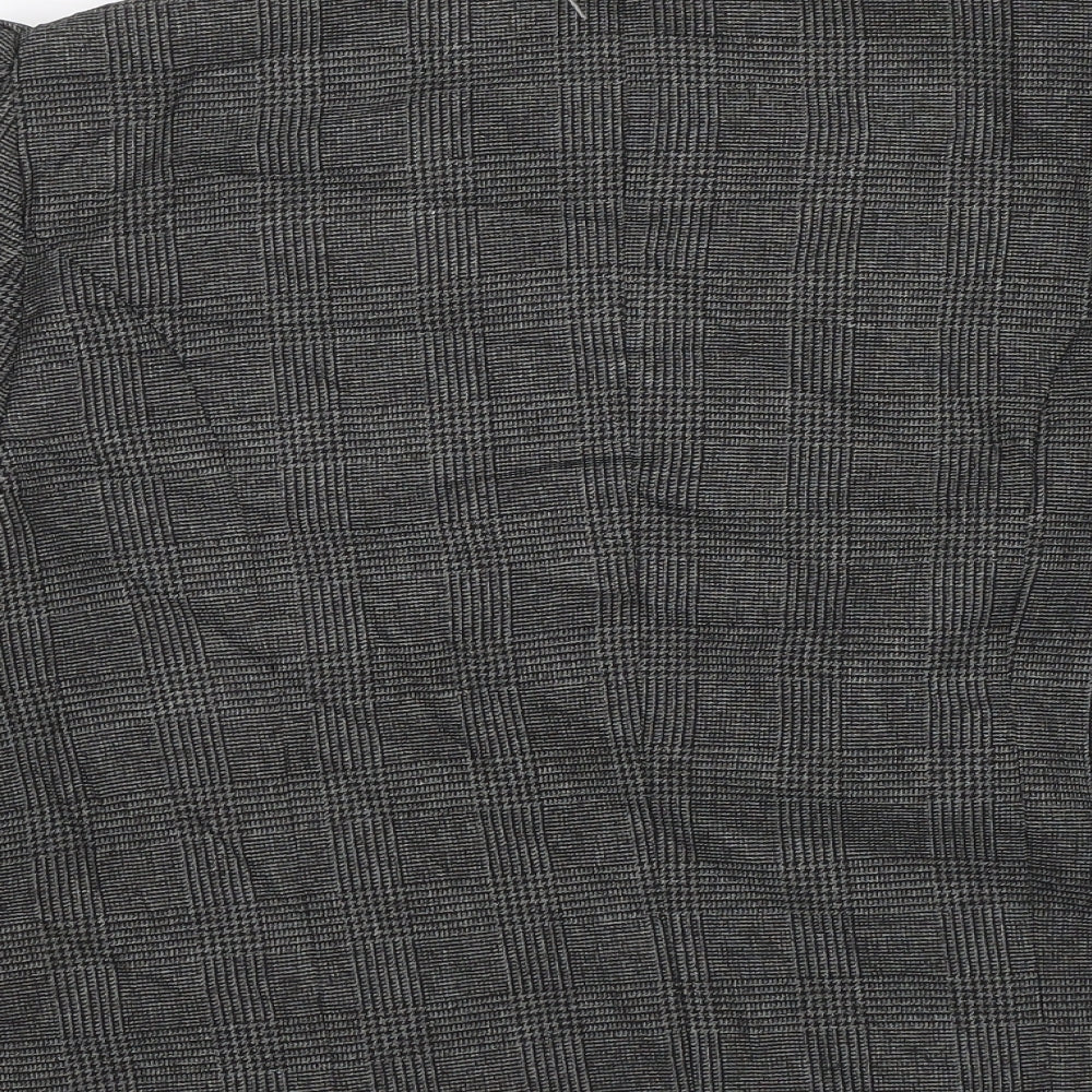 Brand and care label for E-vie women’s grey jacket, size UK 12