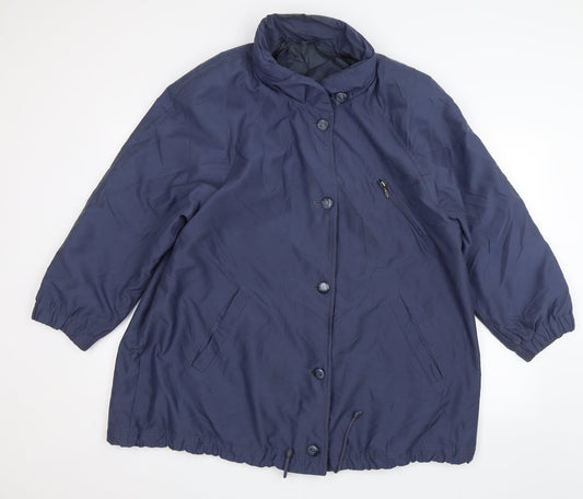 Womens UK Size 16 St Michael Blue Overcoat