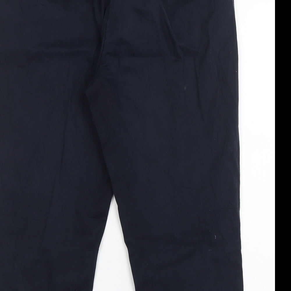 Womens UK Size 34 in M&S Regular Fit Chino Blue Trousers