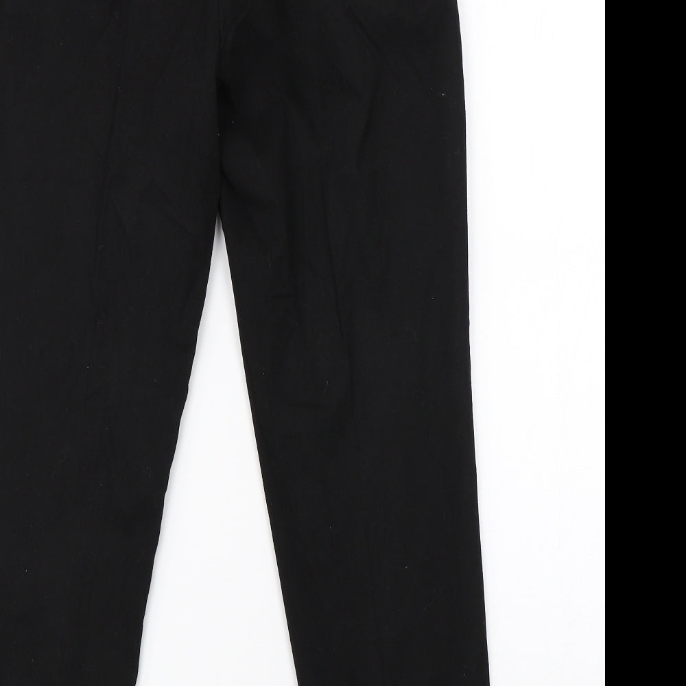 Womens UK Size 10 Preworn Regular Fit Dress Pants Black Trousers