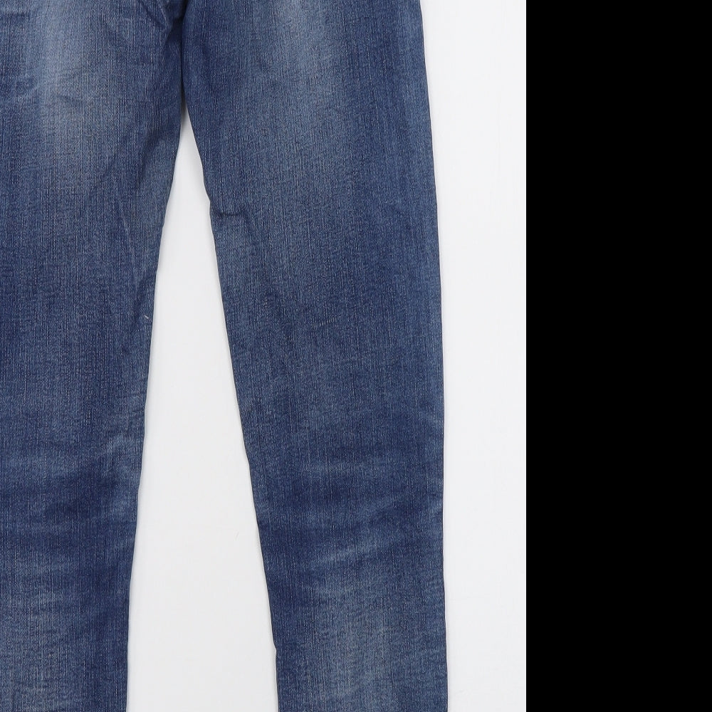 Miss Cherry Womens Blue Denim Straight Jeans Size 26 in L26 in