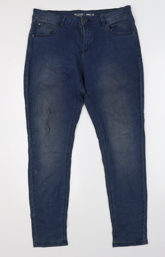 Womens UK Size 12 Beloved Regular Fit Skinny Blue Jeans