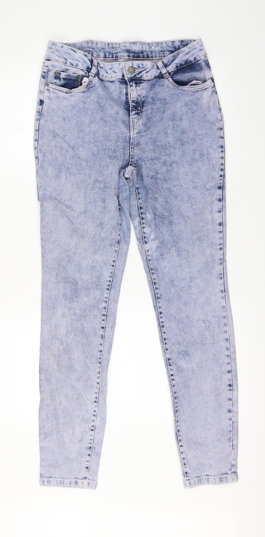 Noisy May Womens Blue Denim Straight Jeans Size 32 L32 in