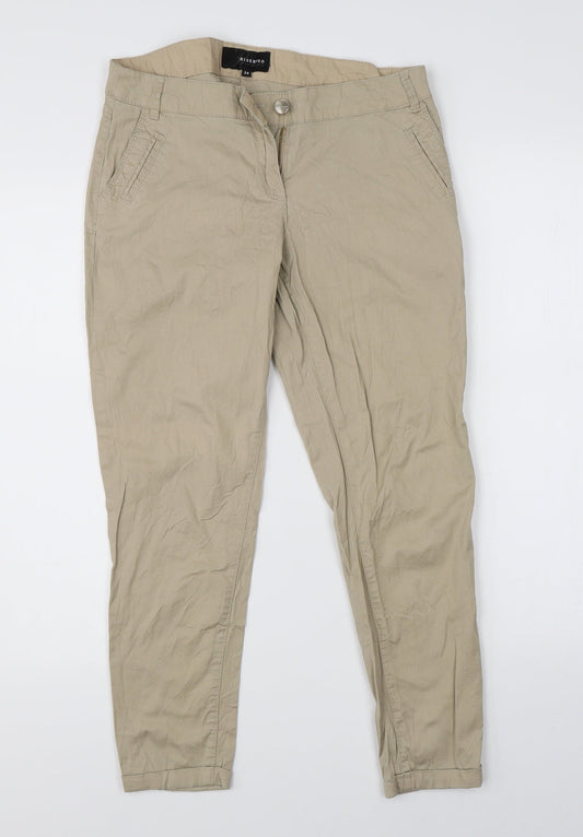Womens UK Size 34 in RESERVED Regular Fit Chino Beige Trousers