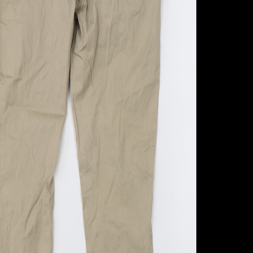 RESERVED Womens Beige Chino Trousers Size 34 in L22 in