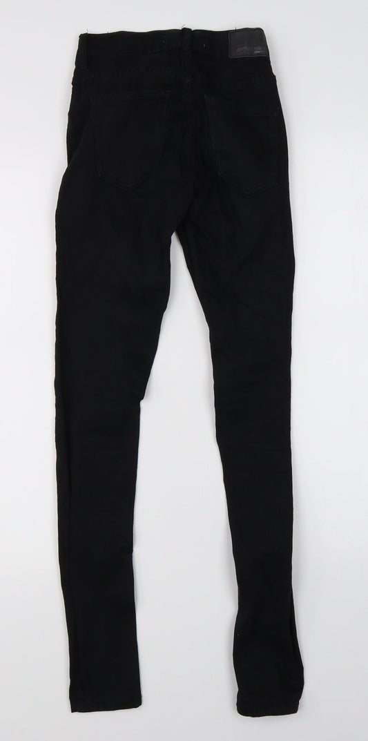 Perfect Jeans Womens Black Denim Skinny Jeans Size XS L27 in