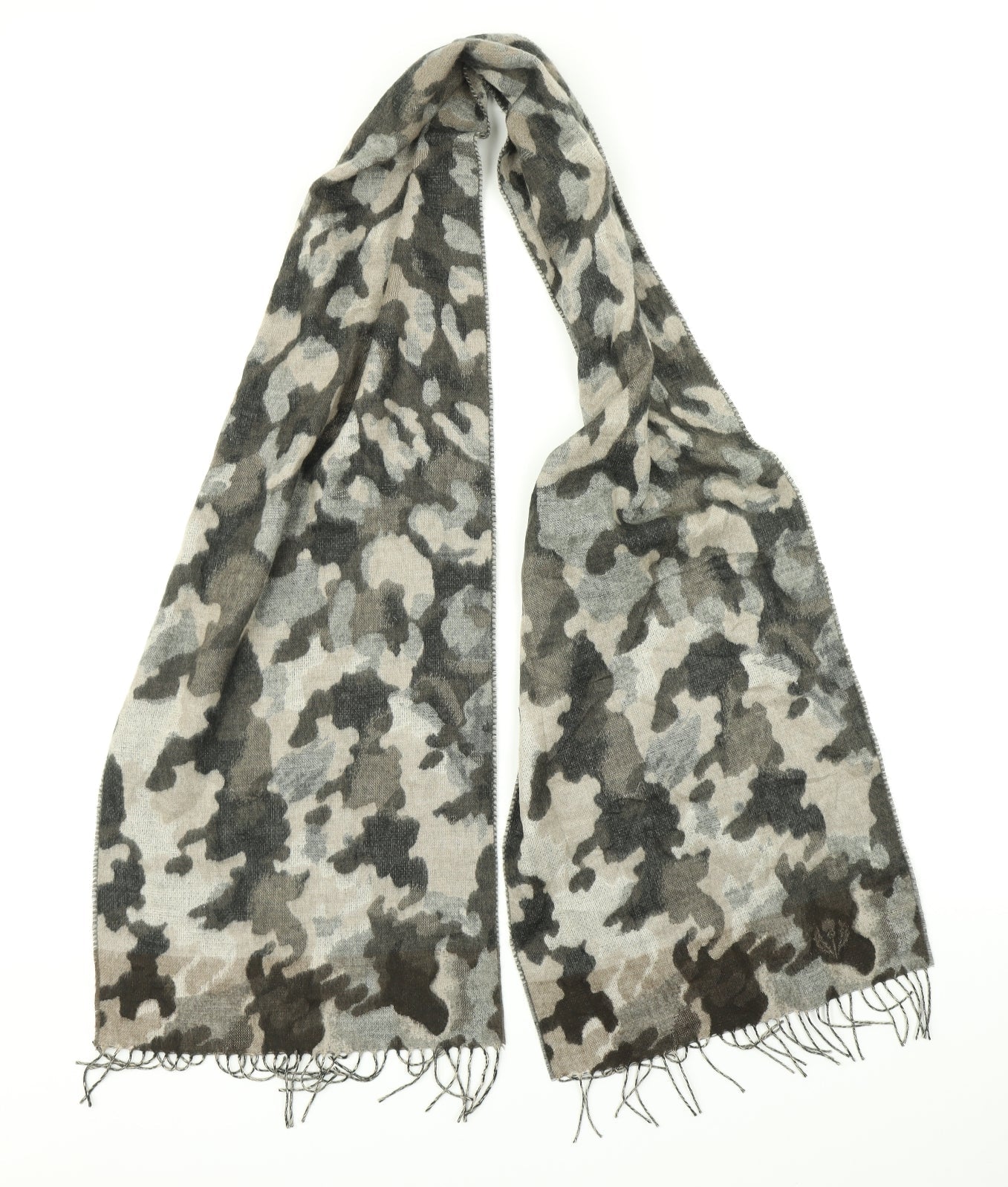 Preworn Multicoloured Camouflage Scarf One Size
