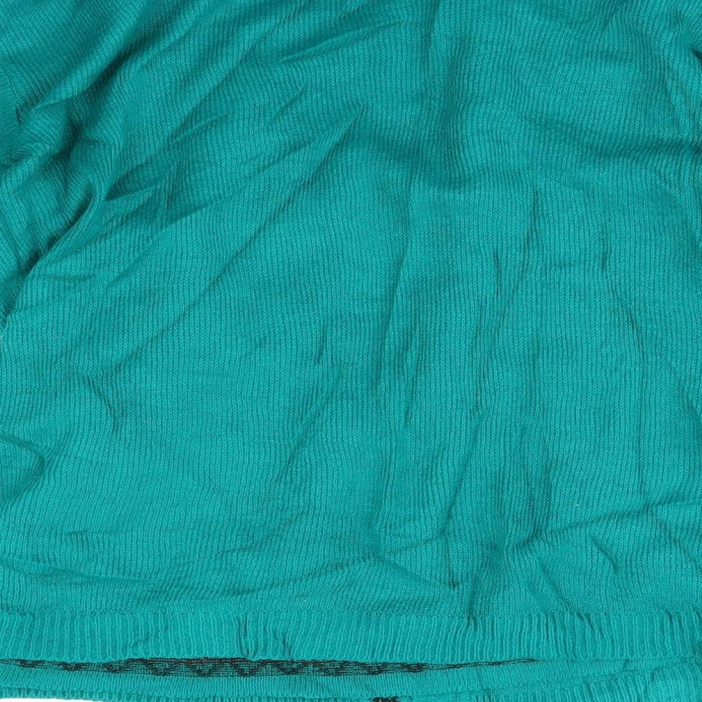 Envy Womens Green Argyle/Diamond Jumper Size S