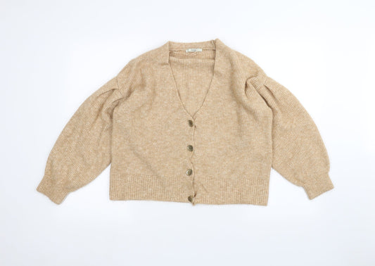 George Womens Gold Jacket Coatigan Size M
