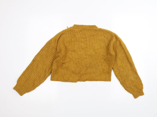 Matalan Girls Yellow Pullover Jumper Size 10 Years