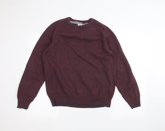 Mens UK Size M Boston crew Red Pullover Jumper
