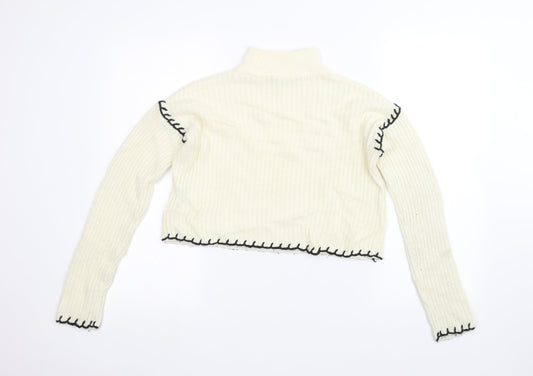 Select Womens White Pullover Jumper Size 6