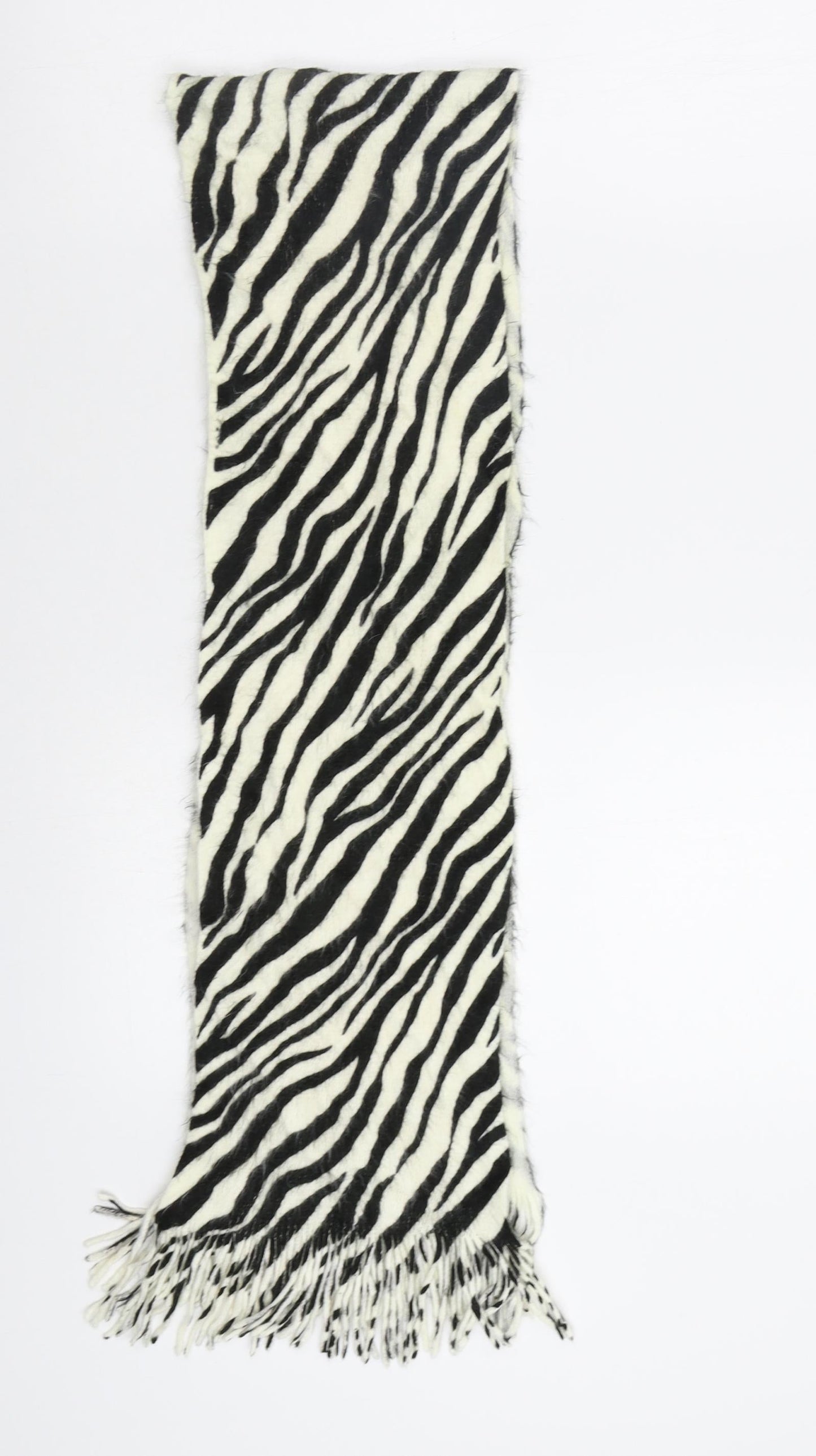 Preworn Womens White Animal Print Scarf