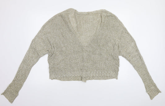 Double Agent Womens Beige Cardigan Jumper Size M