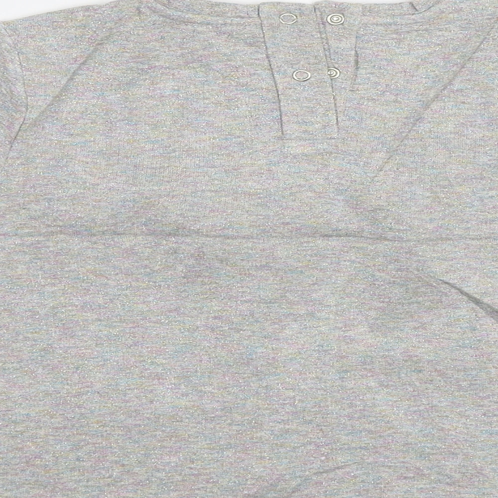 M&S Girls Grey Pullover Jumper Size 6-7 Years