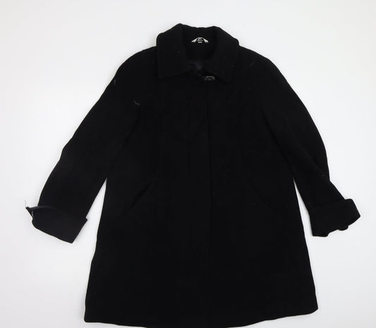 Klass Womens Black Pea Coat Coat Size 8