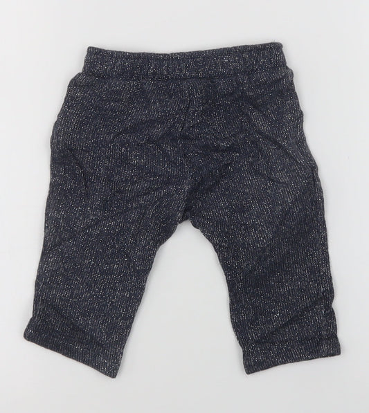 United Colors of Benetton Girls Blue Sweatpants Trousers Size 6-9 Months