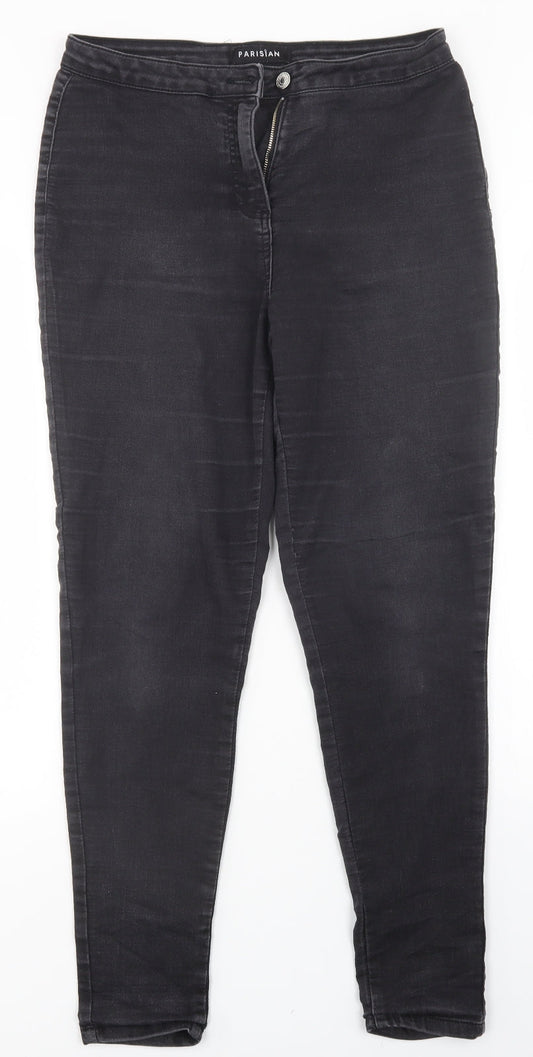 Parisian Womens Black Skinny Jeans Size 12 L29 in