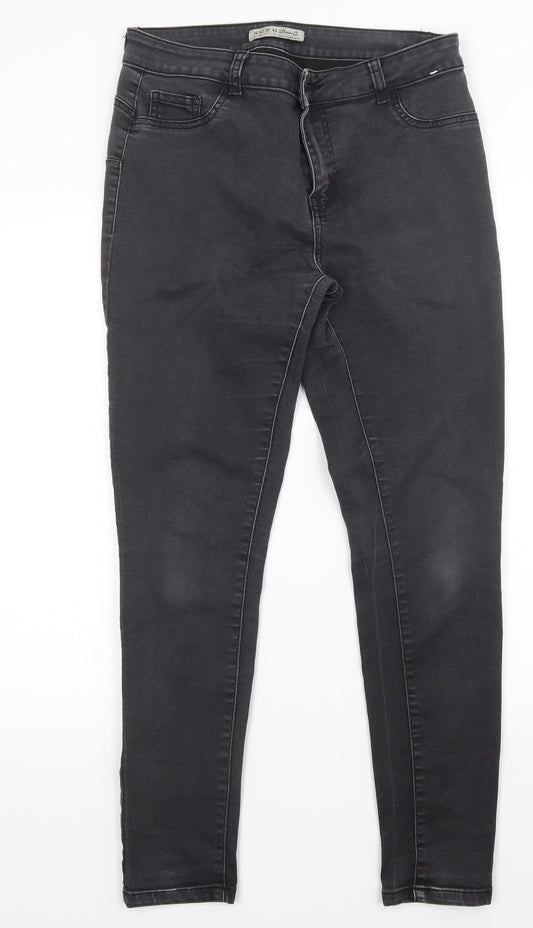 denim co Womens Black Skinny Jeans Size 14 L27 in