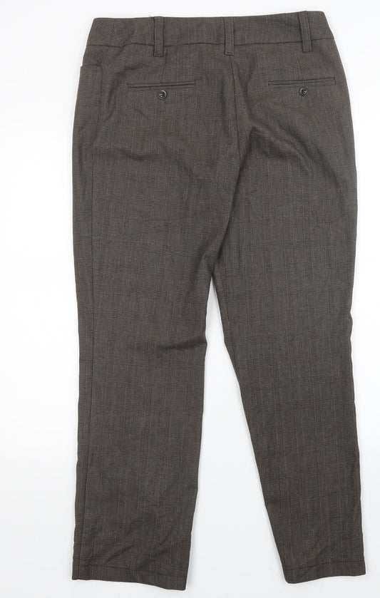 C&A Womens Brown Plaid Trousers Size 14 L29 in