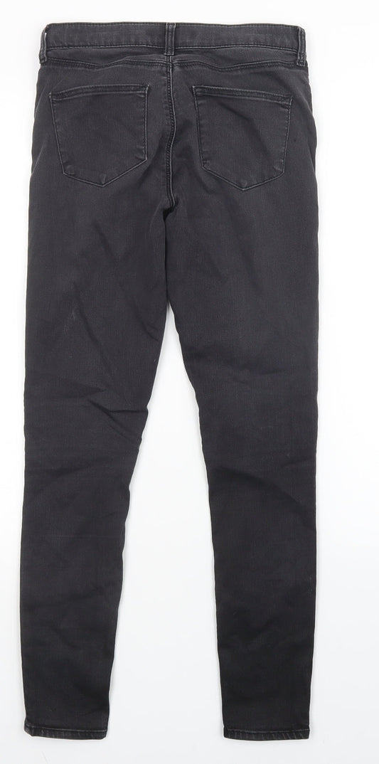 Topshop Womens Black Skinny Jeans Size 26 in L30 in